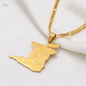 Bijou en or inspiré du drapeau Trinité-et-Tobago