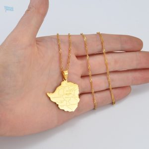 Accessoire unique inspiré de la carte du Zimbabwe