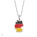 Collier drapeau Allemagne en argent
