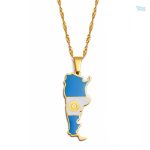 Collier drapeau Argentine en or élégant et distinctif