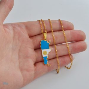 Accessoire or représentant le drapeau de l'Argentine