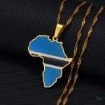 Bijou or représentant le drapeau Botswana, symbole de fierté nationale
