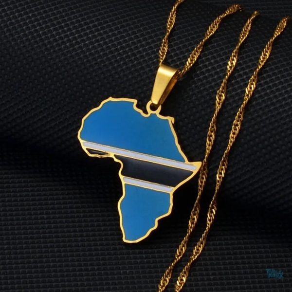 Bijou or représentant le drapeau Botswana, symbole de fierté nationale