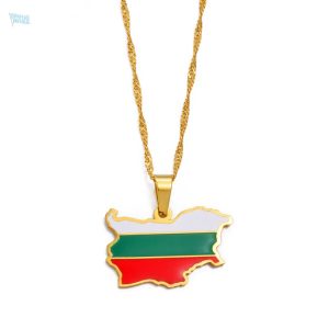 Collier représentant le drapeau de la Bulgarie