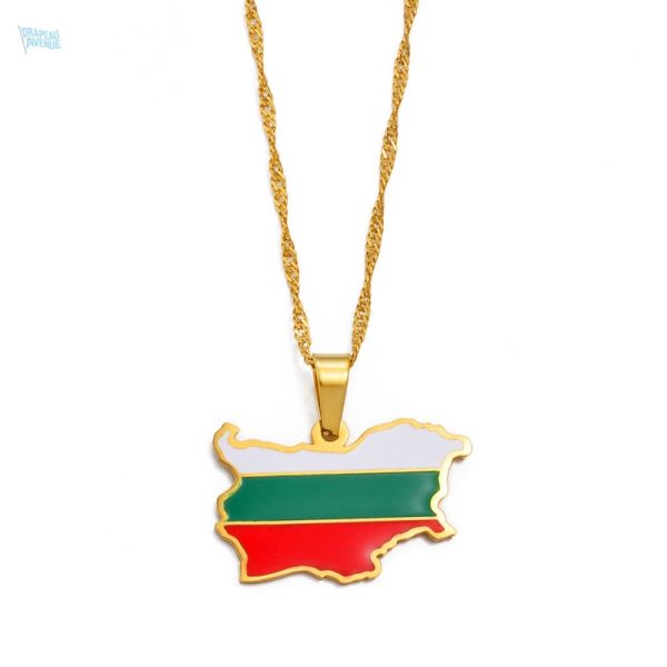 Collier représentant le drapeau de la Bulgarie