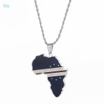 Collier argent drapeau Cap-Vert, accessoire élégant