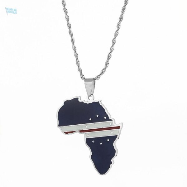 Collier argent drapeau Cap-Vert, accessoire élégant
