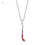 Collier drapeau Chili en argent