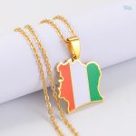 Bijou représentant le drapeau de la Côte d'Ivoire, style unique