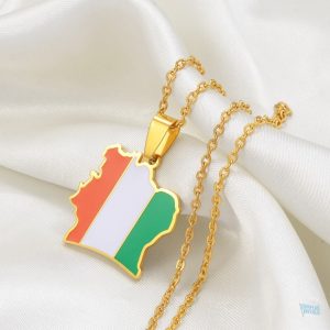 Collier aux couleurs ivoiriennes, parfait pour les fans du pays
