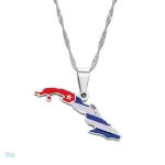Collier drapeau Cuba en argent