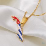 Bijou or représentant le drapeau de Cuba