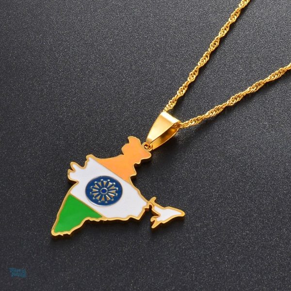 Bijou or représentant le drapeau indien