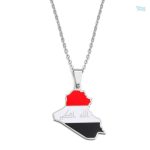 Collier argent avec drapeau d'Irak
