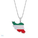Collier drapeau Iran en argent