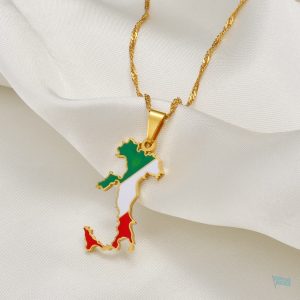 Bijou or inspiré du drapeau de l'Italie