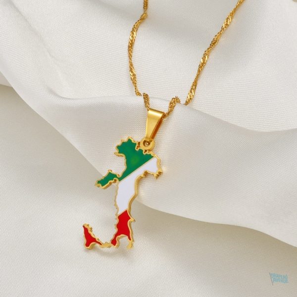 Bijou or inspiré du drapeau de l'Italie