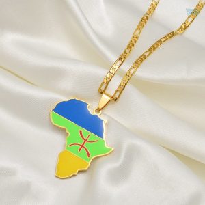 Accessoire drapeau Kabyle en or, style distinctif