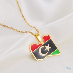 Bijou symbolique représentant le drapeau libyen