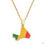 Collier drapeau du Mali, accessoire vibrant et symbolique