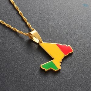 Collier aux couleurs du Mali, parfait pour les passionnés de culture
