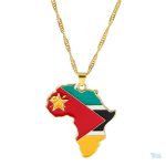 Collier drapeau Mozambique coloré et symbolique