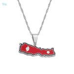 Collier drapeau Népal en argent élégant et symbolique