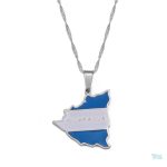 Collier argent drapeau Nicaragua