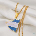 Bijou représentant le drapeau du Nicaragua en or