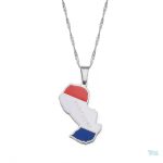 Collier drapeau Paraguay en argent