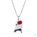 Collier drapeau argent Pays-Bas