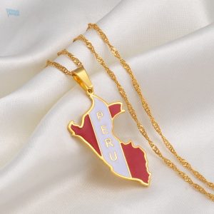 Bijou or représentant le drapeau du Pérou