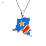 Collier drapeau RDC en argent