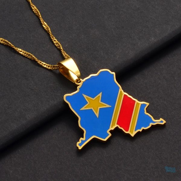 Bijou représentant le drapeau de la RDC en or