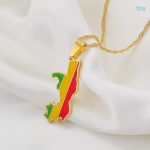 Bijou or avec drapeau de la République du Congo