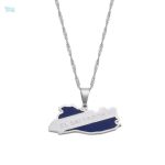 Collier argent drapeau Salvador