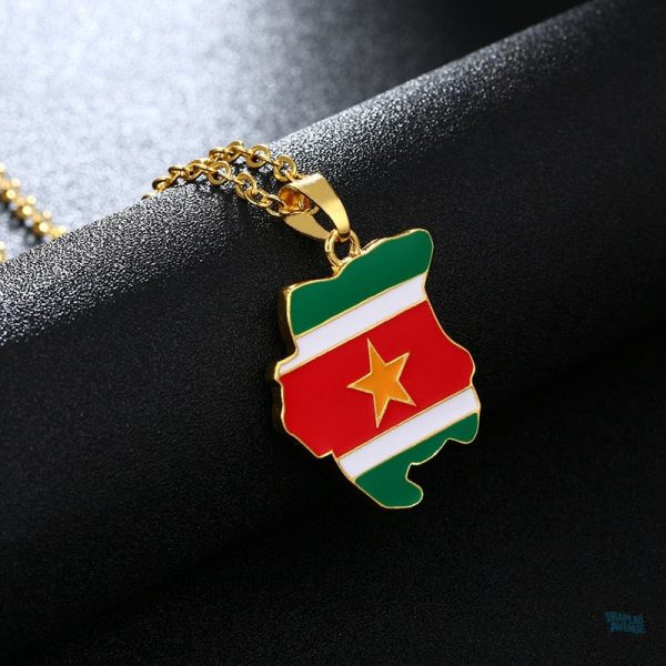 Bijou inspiré du drapeau Suriname pour un look unique