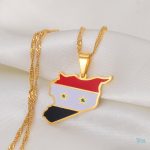 Bijou avec motif du drapeau syrien en or
