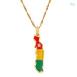 Collier drapeau Togo en tissu coloré