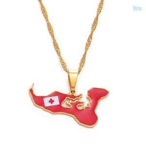 Collier drapeau Tonga en tissu coloré et résistant
