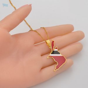 Accessoire représentant le drapeau de Trinité-et-Tobago en or