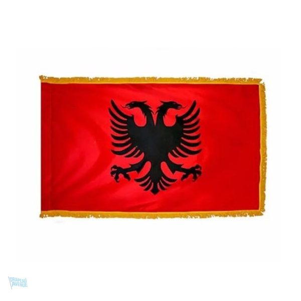 Drapeau personnalisé avec finition à franges
