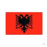 Drapeau Albanie 4 œillets, coloris rouge et noir