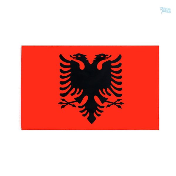 Drapeau Albanie en fourreau, tissu résistant et durable