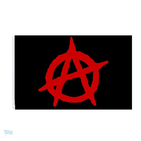 Drapeau Anarchie en noir et rouge