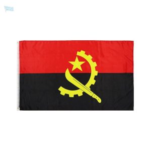 Drapeau Angola 128 x 192 cm en polyester solide