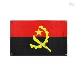 Drapeau Angola avec 4 œillets pour un affichage durable