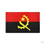 Drapeau Angola 60 x 90 cm, couleur rouge et noire