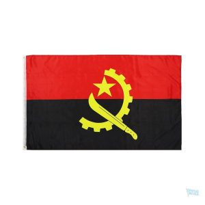 Drapeau Angola 60 x 90 cm, couleur rouge et noire