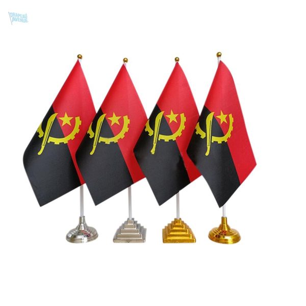 Drapeau de table Angola, symbole national coloré